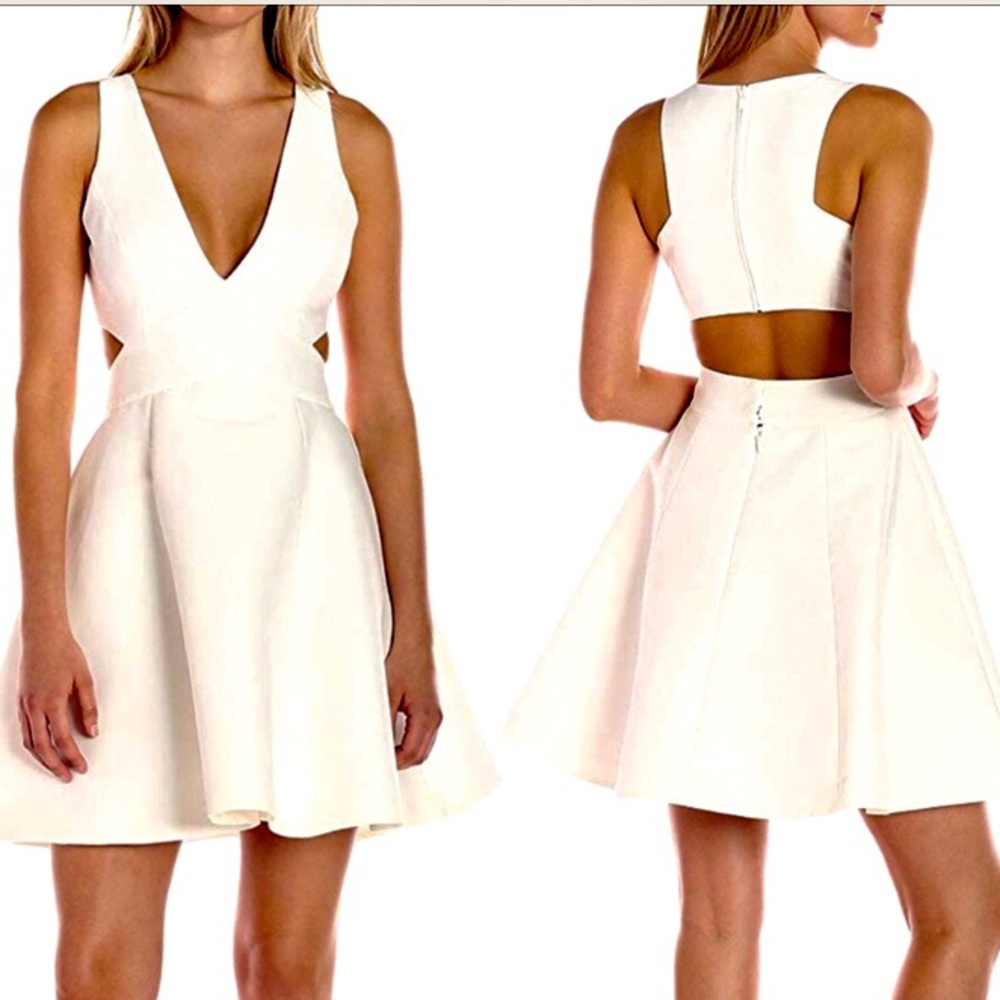 Halston Heritage silk Sleeveless V-Neck Dress - Picture 1 of 8